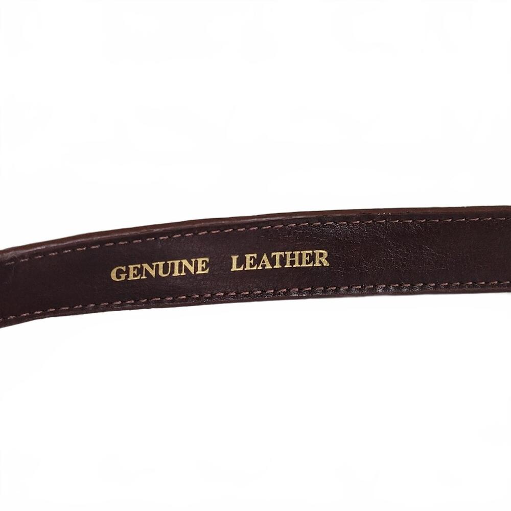 Women’s Vintage Brown Embossed Textured Leather Belt Western Style 1inW - Picture 7 of 7